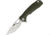 Honey Badger Knives Small Linerlock Folding Knife, 2.75 satin finish 8Cr13MoV stainless drop point b, Green textured GRN handle, HB1023