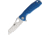 Honey Badger Knives Warncleaver Linerlock Folding Knife, 2.75 satin finish D2 tool steel blade, Blue textured GRN handle, HB1170