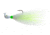 Hookup Inshore Premium Bucktail Jig, 3/8 oz White/Green/White, 4/0 VMC Perma Steel Hook, 115-01