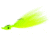 Hookup Weedless Bucktail Jig 1/4 oz, Chartreuse, 1/0 Mustad Forged Duratin Hook, 113-02