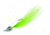 Hookup Weedless Bucktail Jig 1/4 oz, White/Green, 1/0 Mustad Forged Duratin Hook, 113-13