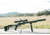 Long Range Rifle with a Suppressor on a Shooting Bench