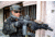 SWAT Operator Wearing Tactical Helmet With Rifle