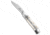 Hubertus Lever Lock Automatic Folding Knife, 2.34in, Stainless Steel, Clip Point Blade, Bone, White Handle, White/Steel, 5.75 inch, BHQ-210604