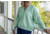 HUK Performance Fishing Bayside 1/2 Zip Hoodie - Womens, Seafoam Mist, Large, H6130030-366-L