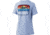 HUK Performance Fishing Sunset Marlin V-Neck Tee - Womens, Coastle Sky Heather, XS, H6100071-437-XS