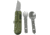 Humvee Camping Multi Tool Multi-Tools, Folding Knife, 5.5in Closed, OD Green Synthetic Handle, Large Blade L Corkscrew L Bottle Opener I Fork I Spoon, OD green, HMV-MT-3