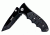 Humvee Recon Serrated Blade with Thumb Stud, Black HMV-KTR-05