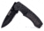 Humvee Recon Serrated Blade with Thumb Stud, Black HMV-KTR-09