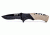 Humvee Recon Serrated Blade with Thumb Stud, Black and Tan HMV-KTR-14