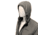 Huto Lifestyle Fuzzy Fleece Hoodie w/Nylon Outer Shell, Grey, Medium, FUZYFLCE-HDIE-GRY-M