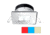 I2Systems Inc Apeiron A1120 LED Spring Square/ Square Mount Light, Red/ Warm White /Blue/Polished Chrome, A1120Z-14HCE