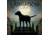 iCanvas Moonrise Black Dog - Labrador Cake by Ryan Fowler Canvas Print, Multi, 26x26x0.75 WAC2035-1PC3-26x26
