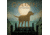 iCanvas Moonrise Yellow Dog - Golden Pond by Ryan Fowler Canvas Print, Multi, 26x26x0.75 WAC2034-1PC3-26x26