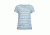 Icebreaker Aria Short Sleeve Scoop Pulled Lines, Snow/Prussian Blue, L, 104092101L