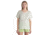 Icebreaker Merino Drayden Reversible SS Top Stripe - Womens, Ecru Heather/Glazen/S, Medium, IB0A56ZWB78M