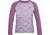 Icebreaker Oasis Long Sleeve Crew Diamond Line - Kids'-Silk Heather/Eggplant-4