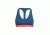 Icebreaker Sprite Racerback Bra - Women's, Prussian Blue/Poppy Red, Large, 103020407L