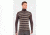 Icebreaker Tech Top Long Sleeve Striped Half Zip Top - Men's-Walnut Overdye-Large