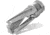 Infinite Product Solutions Gen 1 QD 3-Prong Flash Hider, 9mm Luger, 1/2x28, Natural Stainless Steel, G1-303-U-1228-9MM-CW