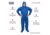 International Enviroguard SmallS 2229 Coverall w/Attached Hood and Boot, Blue, Large, 25EA/CS 2229BL