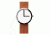 Issey Miyake SILAp013 Twelve Mens Watch - Tan Leather Band, Silver Case