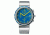 Issey Miyake SILAq002 Trapezoid Mens Watch - Silver Metal Band, Blue Case