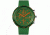 Issey Miyake SILAt001 Trapezoid Al Mens Watch - Green Band, Green Case