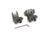 JE Machine Tech Spring Loaded Flip-Up Top Mounted Deployable Front and Rear Sight, Black, TS-PS22B