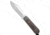 Jack Wolf Knives Jack Wolf Knives Backwoods FIXedc Fixed Blade CamoCarbon Sunset 3" Satin, Black/Orange, CPM S90V, adult, BHQ-226497