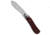 Jack Wolf Knives Jack Wolf Knives K9 Jack Slip Joint Knife Sawcut Redstone Richlite 2.8&quot; Satin, Red, 154CM, adult, BHQ-219818