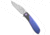 Jack Wolf Knives Scuffle Folding Knife, 3.52in, CPM S90V Stainless Steel, Clip Point Blade, Titanium, Blue/Purple Handle, Blue/Purple/Silver, 7.95 inch, BHQ-222816