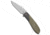 Jack Wolf Knives Scuffle Folding Knife, 3.52in, CPM S90V Stainless Steel, Clip Point Blade, Micarta, Green Handle, Green/Gray, 7.95 inch, BHQ-222806