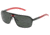 Jaguar 37711 Mens Sunglasses, Brushed Black-Red/Green Polarized Lenses, 63-14-135 37711-620