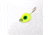 JB Lures GE42AP GEM-N-EYE #4 Chartreuse 2/PACK, GE42AP