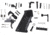 JE Machine Tech AR-15 Lower Parts Kit w/ Regular Safety Selector, Black, TS-LPKAR15-RSS