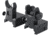 JE Machine Tech Front and Rear Folding Back Up Battle Sights-Aluminum, Black, TS-PS25B