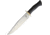 Jesse Hemphill Bowie Micarta 80crv2 Fixed Blade Knife, 15in Overall, 9.5in Satin 80Crv2 Carbon Steel Clip Point, Black Canvas Micarta Handle, Brass Guard, Brown Leather, Black, BOWIE BLACK MICARTA