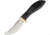 Jesse Hemphill High Falls Black Canvas Fixed Blade Knife, 3.75in, A2 Tool Steel, Standard Edge, Satin, Black, Canvas Micarta Handle JH003B