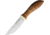 Jesse Hemphill Point Rock Dark Curly Maple Fixed Blade Knife, 4.25in, A2 Tool Steel, Standard Edge, Satin, Wood Handle JH001DCM