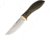 Jesse Hemphill Point Rock Green Canvas Fixed Blade Knife, 4.25in, A2 Tool Steel, Standard Edge, Satin, Green, Canvas Micarta Handle JH001G