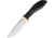 Jesse Hemphill Town Creek Black Canvas Fixed Blade Knife, 4.25in, A2 Tool Steel, Standard Edge, Clip Point, Satin, Black, Canvas Micarta Handle JH002B
