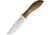 Jesse Hemphill Town Creek Dark Curly Maple Fixed Blade Knife, 4.25in, A2 Tool Steel, Standard Edge, Clip Point, Satin, Wood Handle JH002DCM