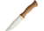 Jesse Hemphill Town Creek II Natural Canvas Fixed Blade Knife, 4.75in, A2 Tool Steel, Drop Point, Satin, Natural, Canvas Micarta Handle JH006N