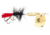 Joe's Flies Super Striker Elite In-Line Spinner Fly, Sz 4, 1/4 oz Black Wooly Worm, B-4121