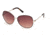 Just Cavalli JC417S Sunglasses - Shiny Rose Gold Frame Color, Gradient Brown Lens Color