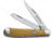 Justin Trapper Yellow Bone Folding Knife, Mirror finish high carbon stainless clip and spey , Yellow smooth bone handle, 110731JU