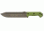 Ka-Bar Knives Becker Clear Coat Combat Fixed Bowie Knife,9.25in Black Clip Point Blade,Zytel Clear Powder Coat,Green Handle 2-0039-7