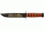 Ka-Bar Knives Desert Storm 15th Anniversary Straight Edge Knife w/ Leather Sheath, USMC, Clampack, BROWN 4-9152CP-8