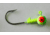 Kalins Fishing Kalin Roundhead Jig, 1/16oz, Size 4 Hook, Chartreuse/Green, 10/Pack, RH16-2